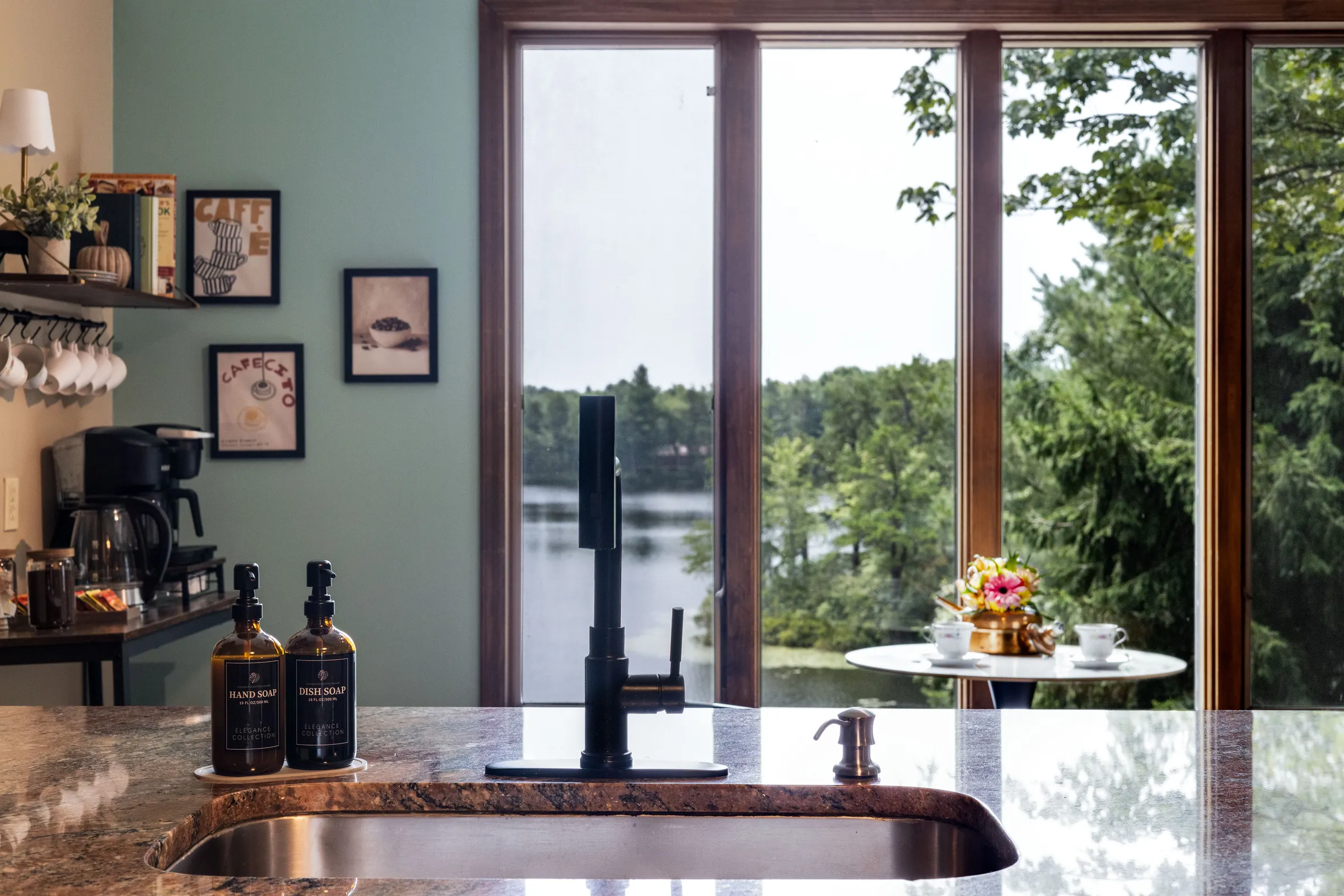 Even washing dishes comes with a million-dollar lake view.