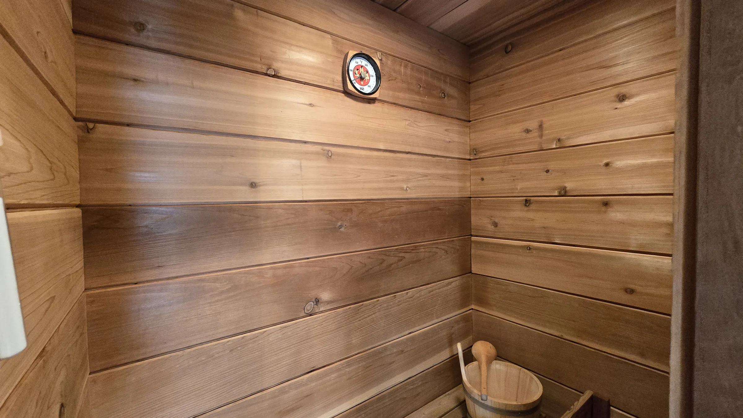 Unwind and recharge in your private sauna after a day of adventure.